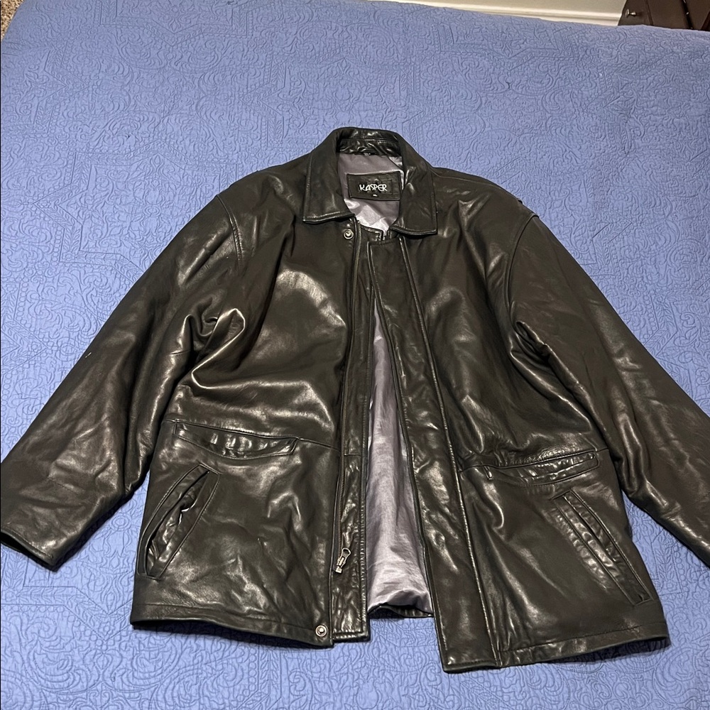 Kasper Black Leather Jacket